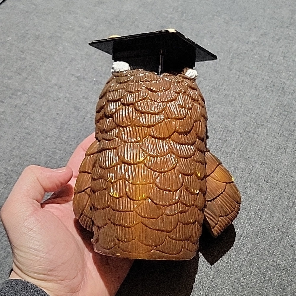 Wise Owl Mechanical Coin Piggy Bank Graduation Bird Apex Import