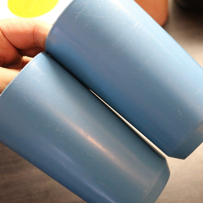 Vintage Set Of 4 Tupperware 12Oz Stacking Tumbler Cup #2412 Blue 2 Rubbermaid