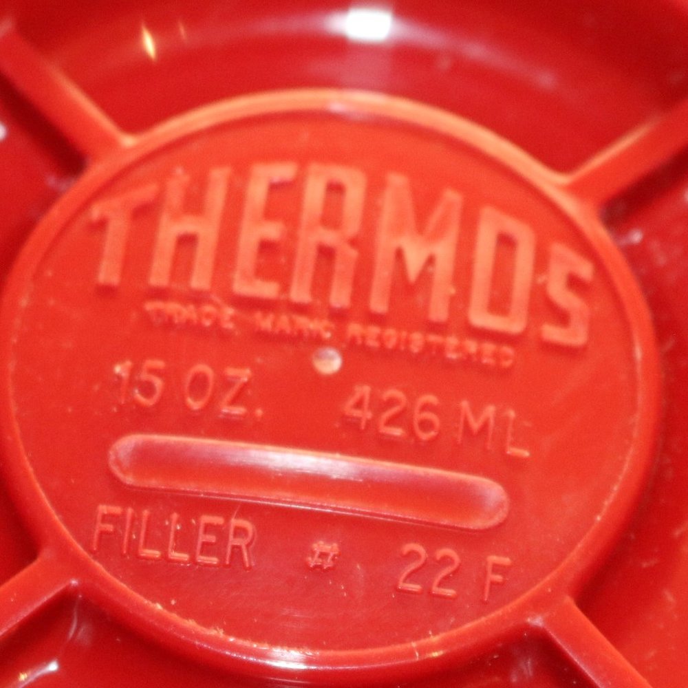 Vintage Red Thermos Soup Drink Brand Of Vacuum Bottle