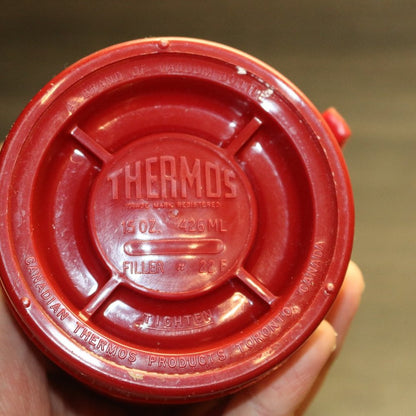 Vintage Red Thermos Soup Drink Brand Of Vacuum Bottle