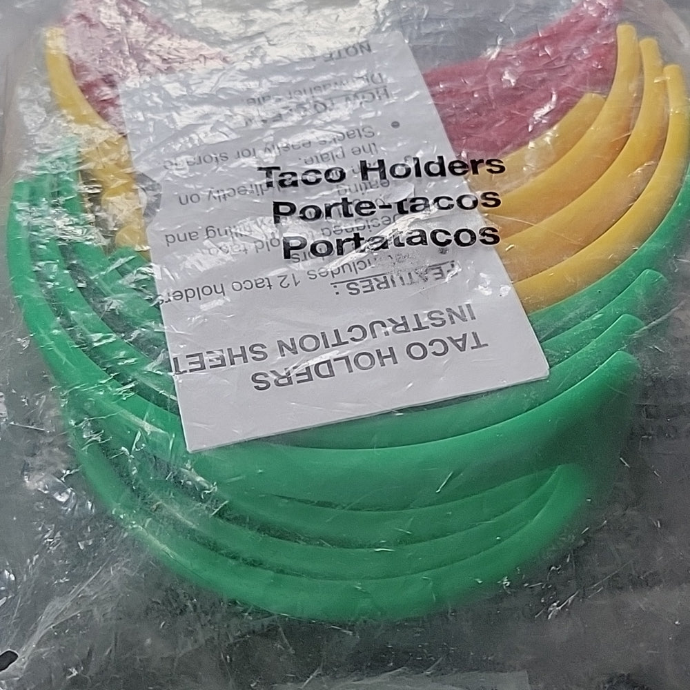 12X Colorful Plastic Taco Shell Tortilla Holder Taco Holder Plate Protector Food
