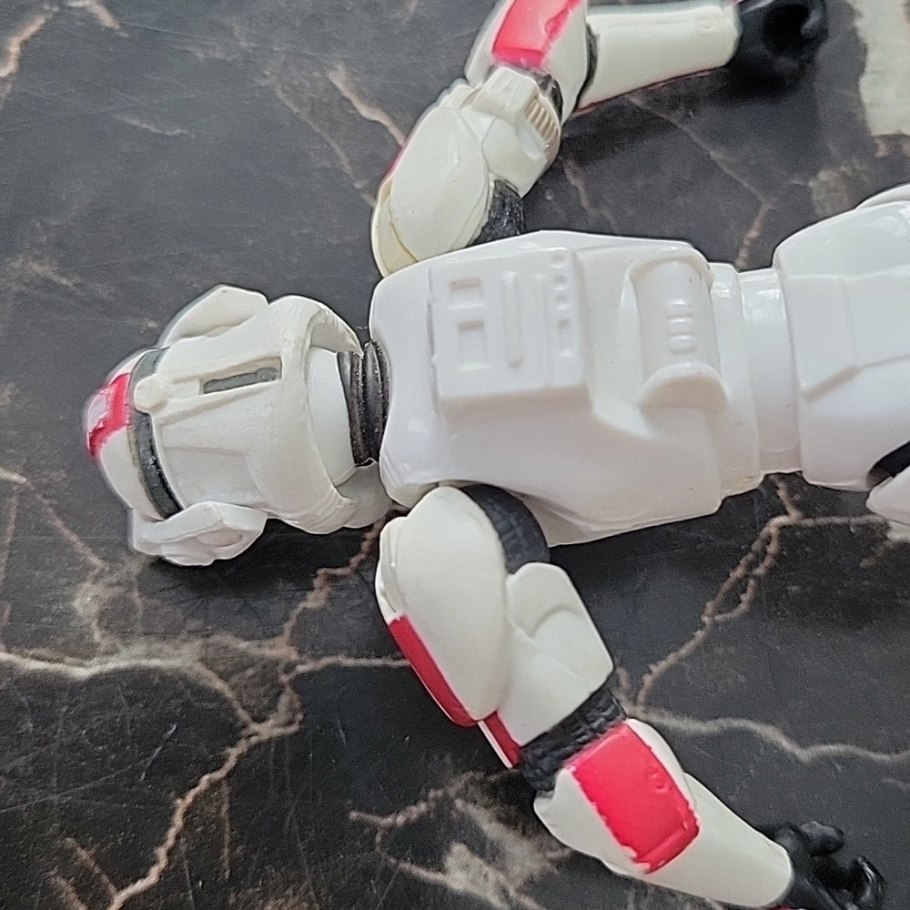 2004 Lfl Star Wars Hasbro Red White Clone Shock Storm Trooper (Read)