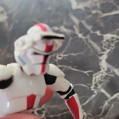 2004 Lfl Star Wars Hasbro Red White Clone Shock Storm Trooper (Read)