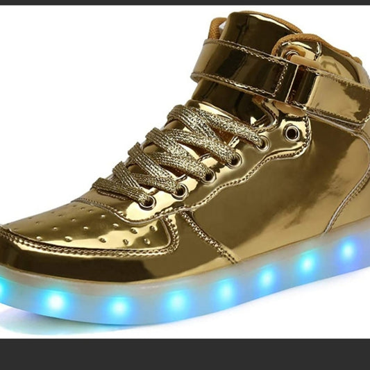 Voovix Unisex Led Shoes Light Up Shoes High Top For Women Men 11"