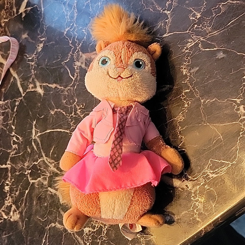 Ty Alvin And The Chipmunks Brittany Girl Plush Doll Stuffed Pink