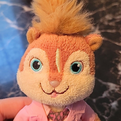 Ty Alvin And The Chipmunks Brittany Girl Plush Doll Stuffed Pink