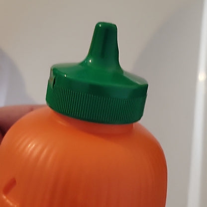 Vintage Halloween Pumpkin Blow Mold Water Juice Container Bottle