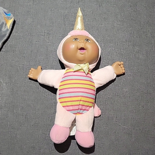 Cabbage Patch Kids Plush Unicorn Baby Doll 9" 2019 Brown Eyes African American