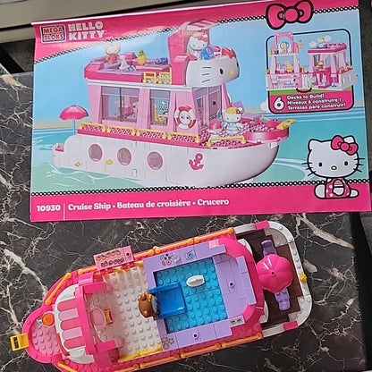 2013 Mega Bloks Hello Kitty Lego Cruise Ship 10930 99%+ Complete Incl Manual