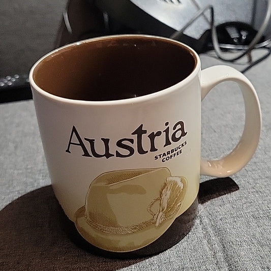 Starbucks Osterreich Austria 16 Oz Brown Coffee Mug Global Icon City Series 2017