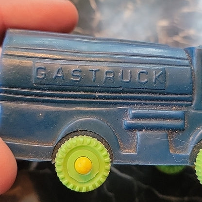 Gaz Truck Rubber Made Taiwan Vintage Car Toy Antique Blue Vehicle Rare