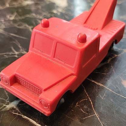 Lke Prod Denmark Red Towing Tow Truck Toy Vintage Miniature Plastic Car