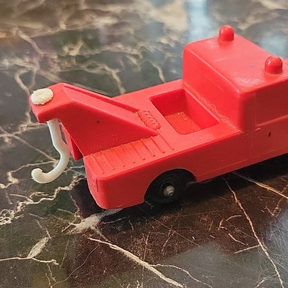 Lke Prod Denmark Red Towing Tow Truck Toy Vintage Miniature Plastic Car