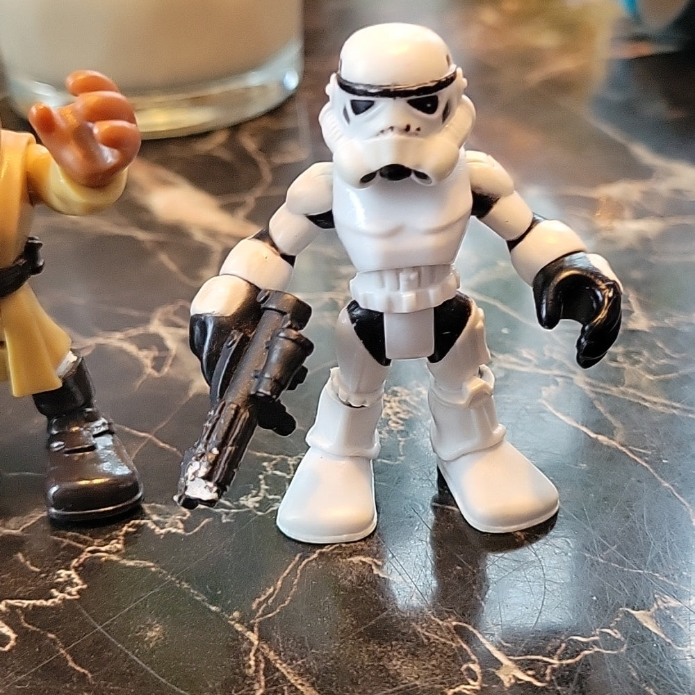 Playskool Star Wars Galactic Heroes Mace Windu Holding Lightsaber +Stormtrooper