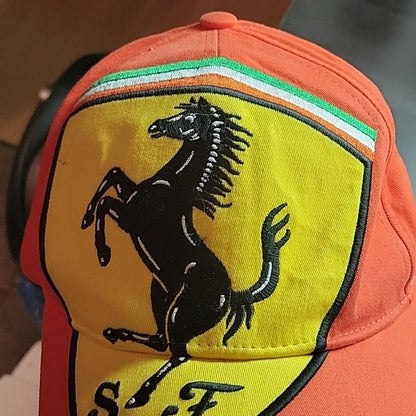 Puma X Ferrari Big Logo Hat Cap Sf90 Sf Team Racing Formula 1 Retro Rare