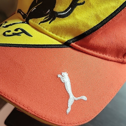 Puma X Ferrari Big Logo Hat Cap Sf90 Sf Team Racing Formula 1 Retro Rare