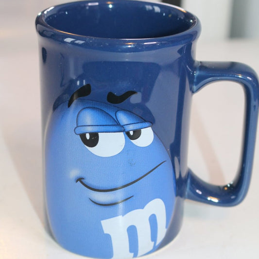 M&M World Collectible Coffee Mug Cup Mm Candy 3D Blue 2008