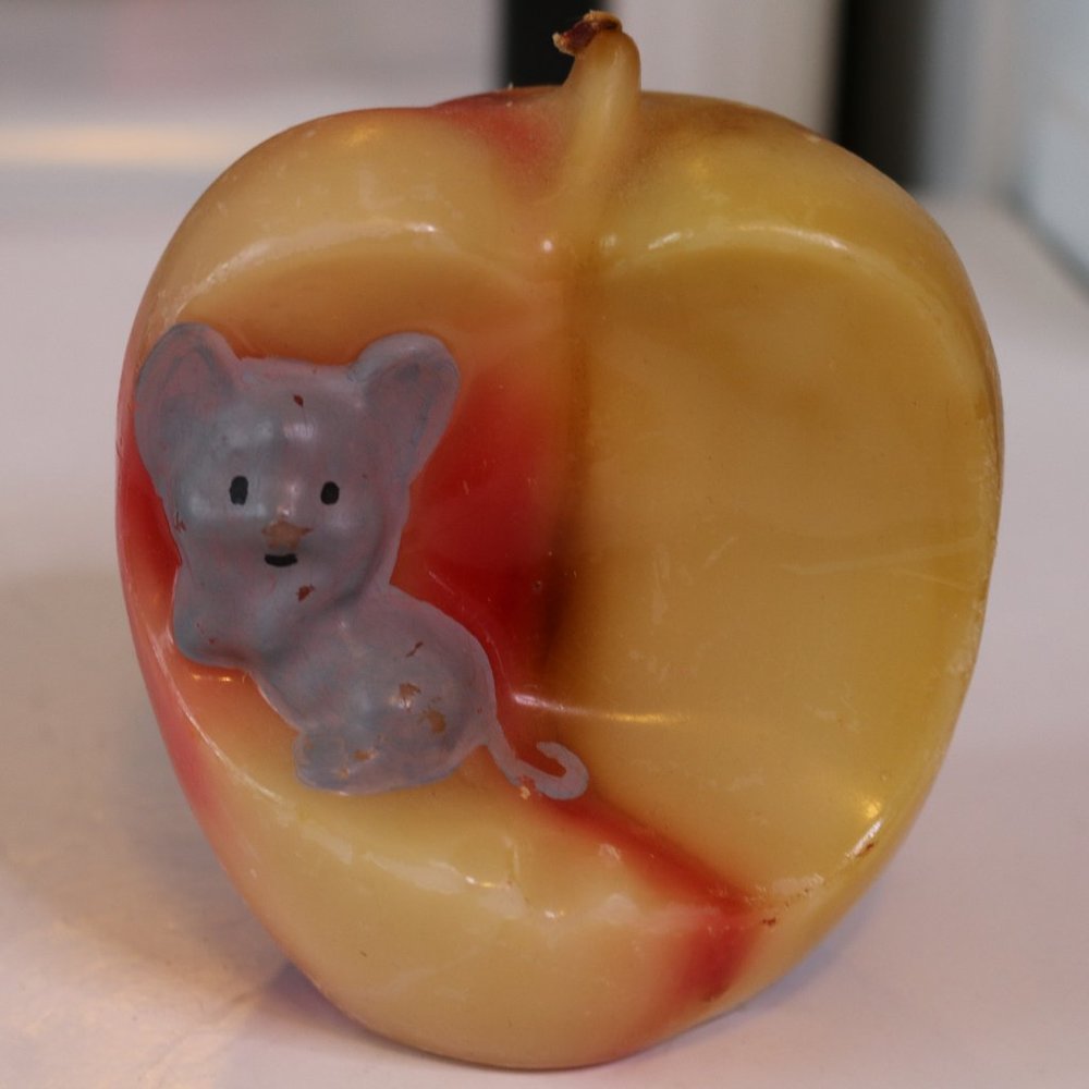 Candle Mouse Apple Wax Valentine'S Day