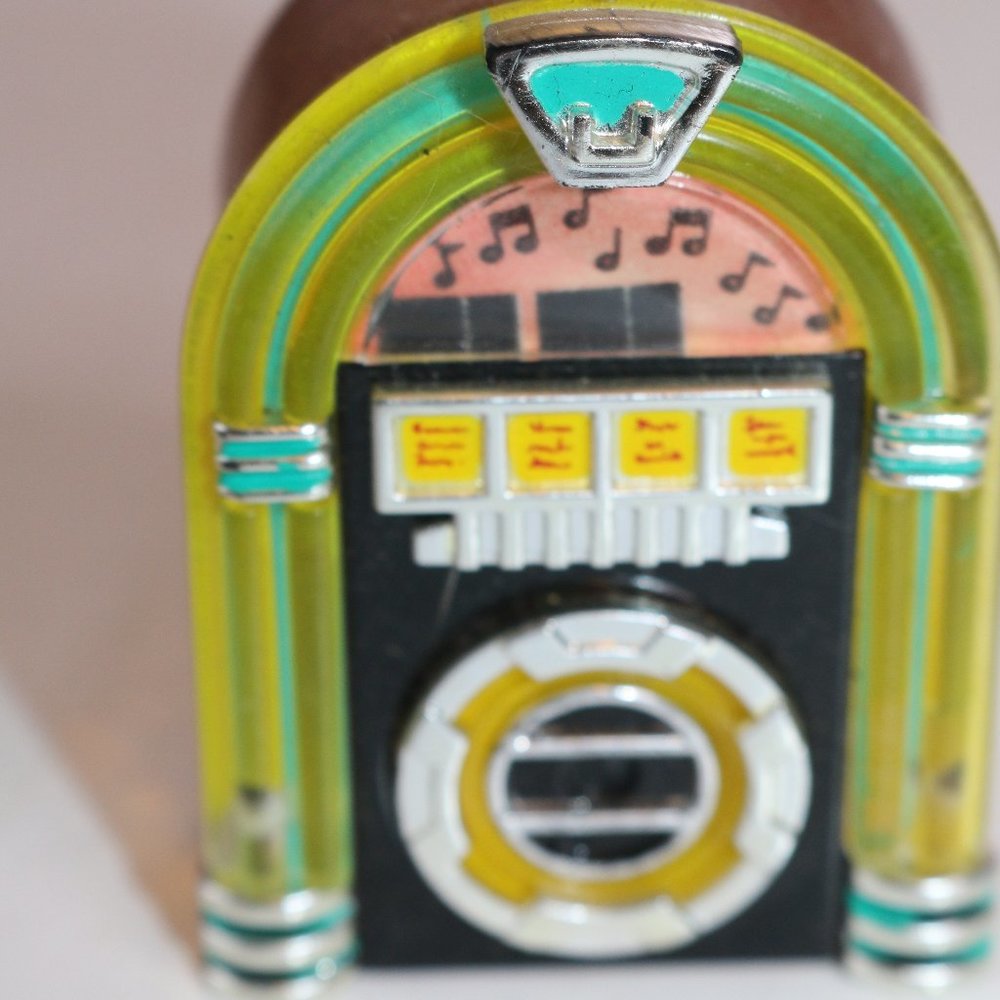Dollhouse Vintage 1996 Acme Jukebox Refrigerator Magnet Music Miniature Diorama