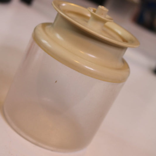 Vintage Tupperware Canister Container Orange Push Button Lid 2 1/4 Cup .5 Litre