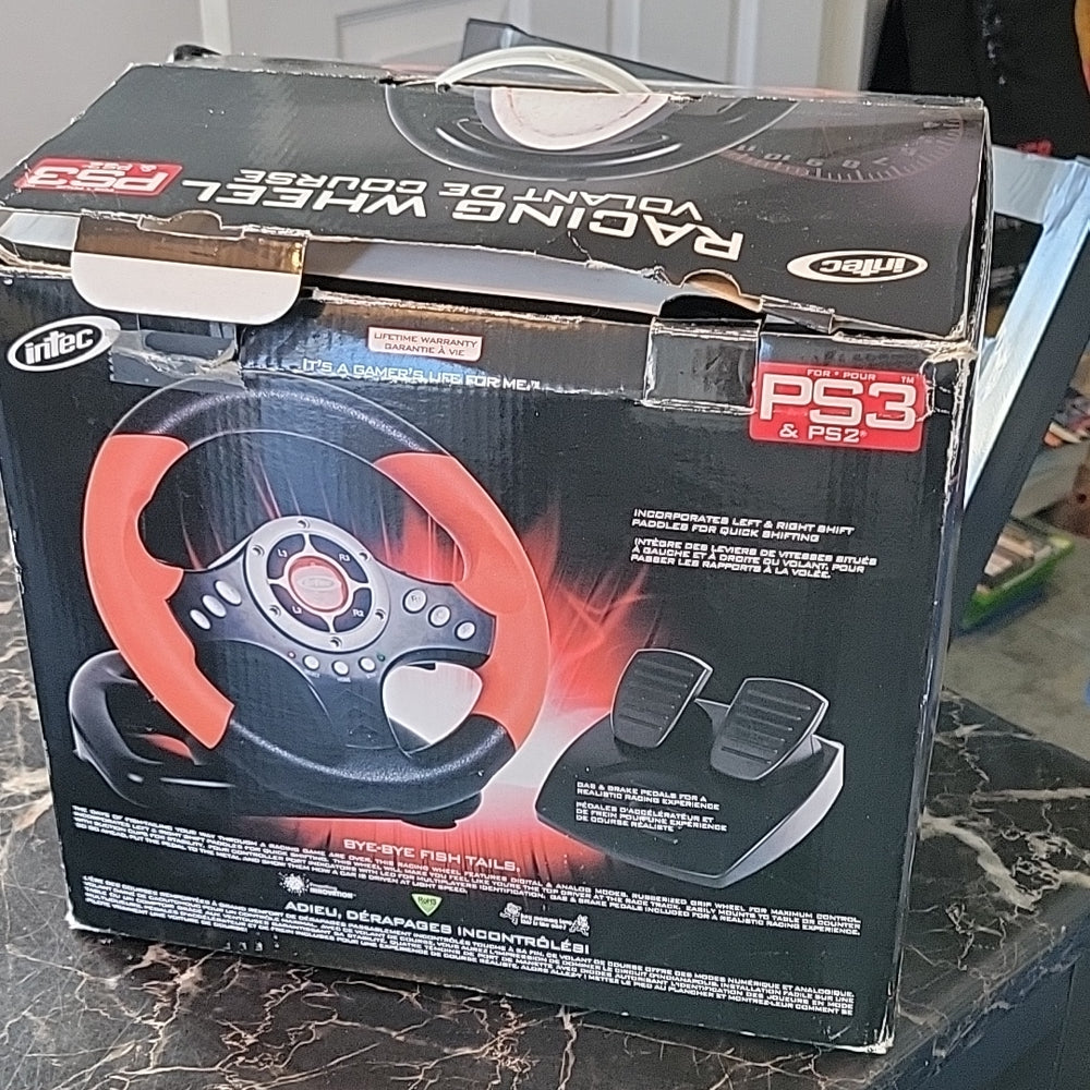 Intec Racing Wheel For Ps2 & Ps3 For Video Game In Box Volant De Cours ...