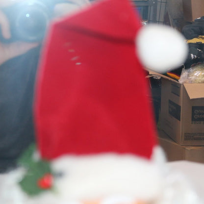 Santa Claus Head Signing Christmas Decoration