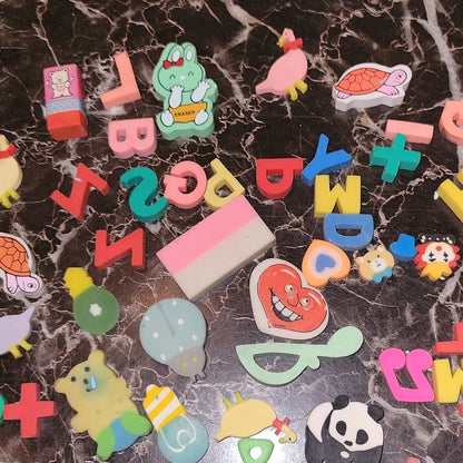 Lot Of Mixed Vintage Eraser Toys