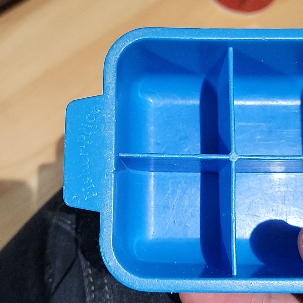 Vintage 1987 Fisher Price Fun With Food Blue Ice Cube Tray