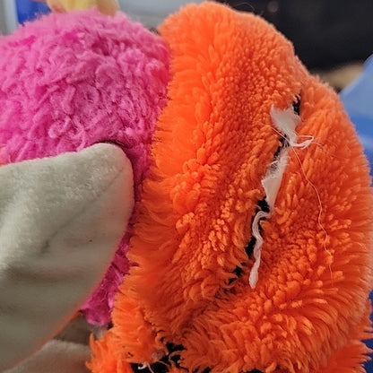 Vintage 1986 Mattel Sports Popples Dunker Basketball Orange Plush Stuffed Animal