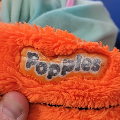 Vintage 1986 Mattel Sports Popples Dunker Basketball Orange Plush Stuffed Animal