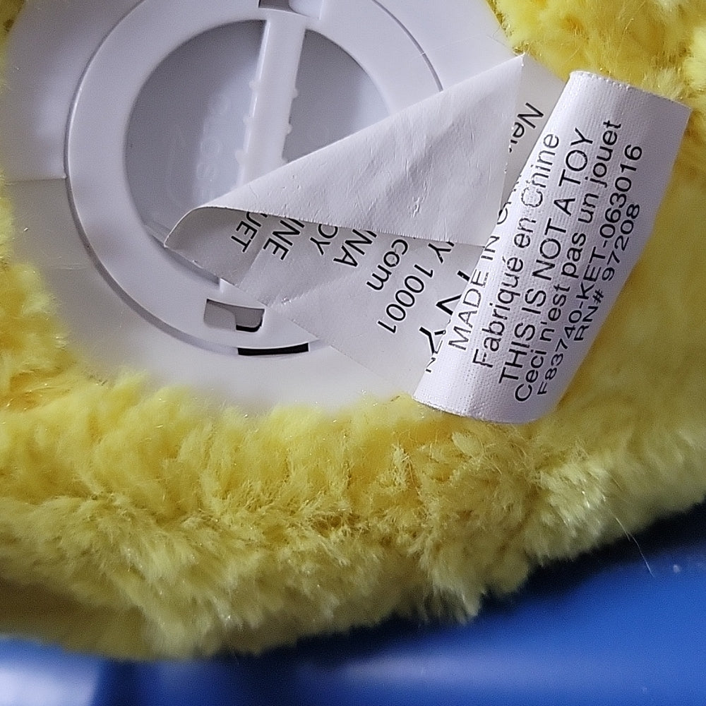 8" Plush Emoji Bank Fab Global Yellow Heart Eyes With Stopper Stuffed Animal Toy