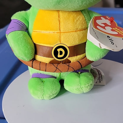 Teenage Mutant Ninja Turtles Ty Beanie Baby 2016 Tmnt 6” Donatello Plush W/ Tag