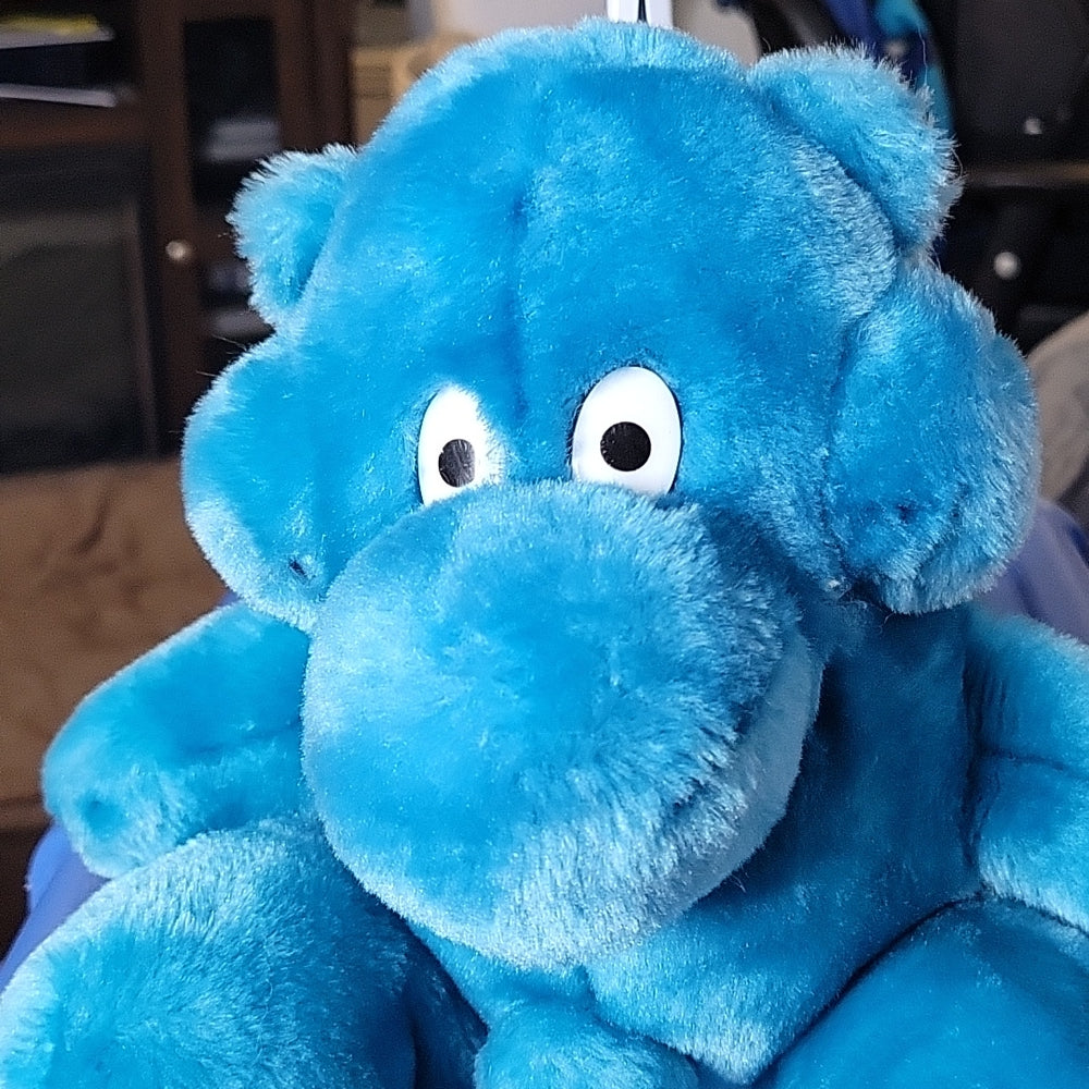 Kodak Kolorkins Fantasy Creature Kwikki 9" Vintage Plush Blue Kolorkin