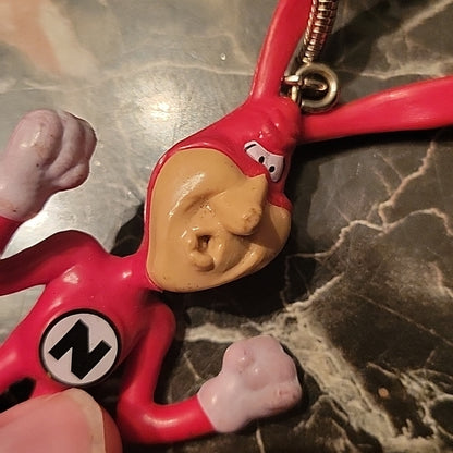 Yo Noid Vintage Mini Pvc Action Figure Angry Dominos Pizza Video Game Key-Chain