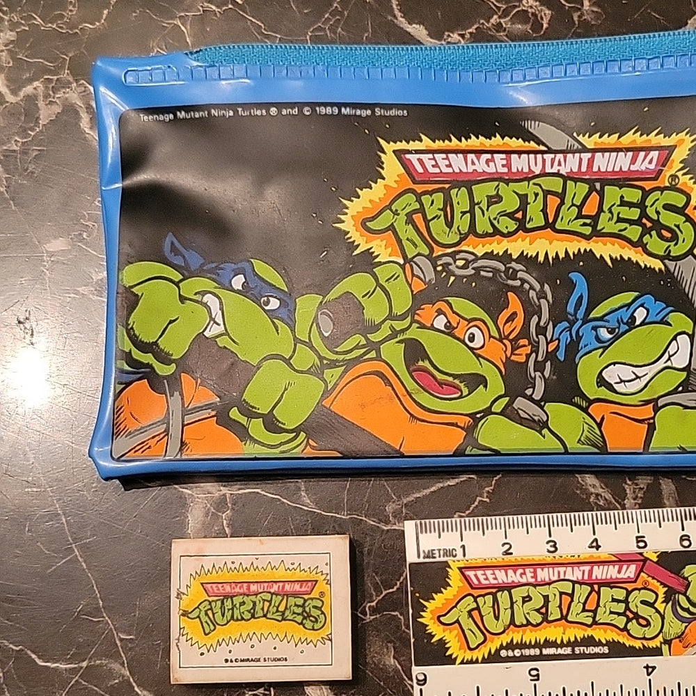 School Pencil Case Tmnt Teenage Mutant Ninja Turtles Mirage Studios 1989 Eraser