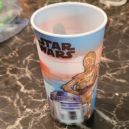 Drinking Glass Star Wars Plastic C3Po Darth Vader R2-D2 Stormtrooper