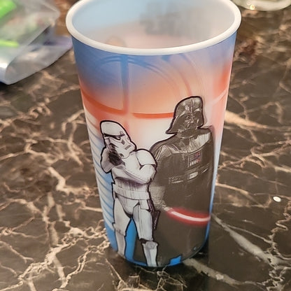 Drinking Glass Star Wars Plastic C3Po Darth Vader R2-D2 Stormtrooper