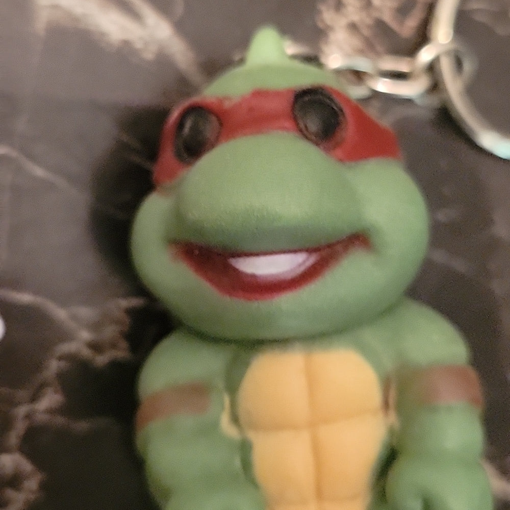 Bootleg Style Vintage Teenage Mutant Ninja Turtles Key Chain Tmnt Raphael