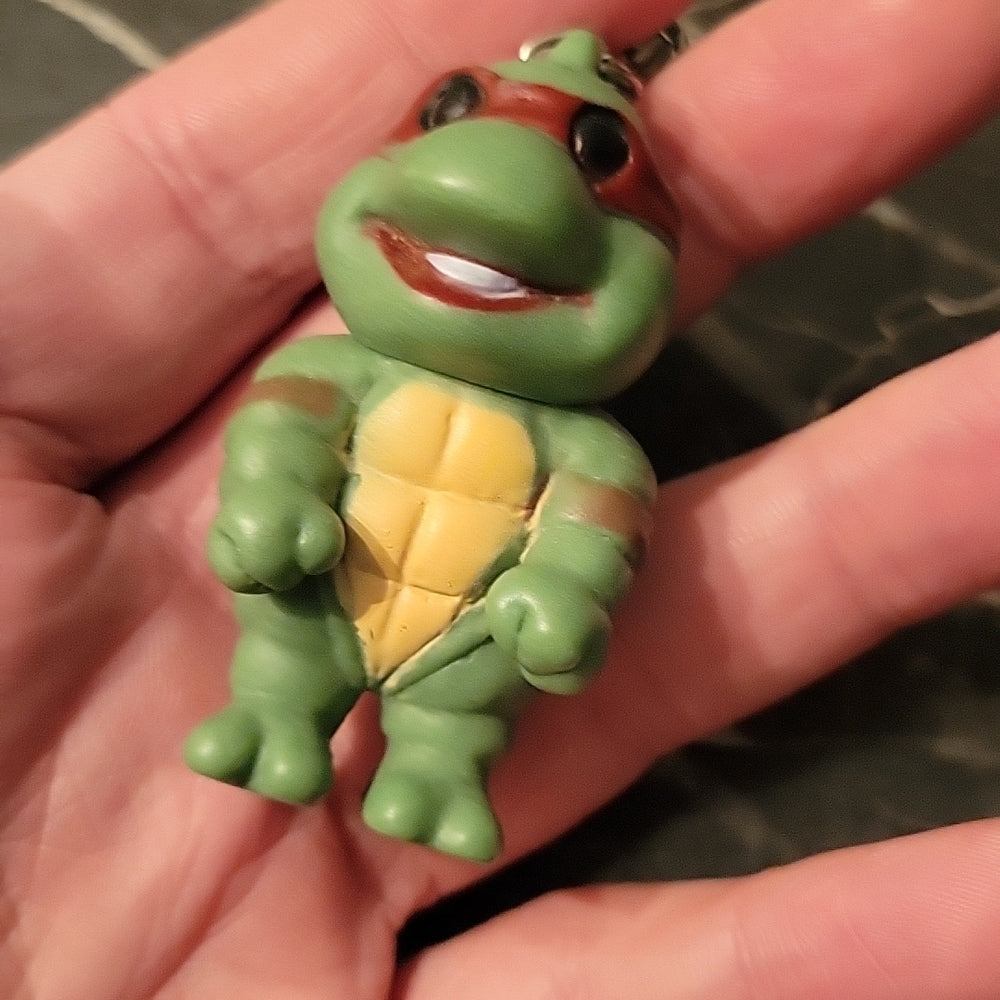 Bootleg Style Vintage Teenage Mutant Ninja Turtles Key Chain Tmnt Raphael