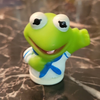 Vintage Muppet Baby Kermit Bust Toy Figure Figurine