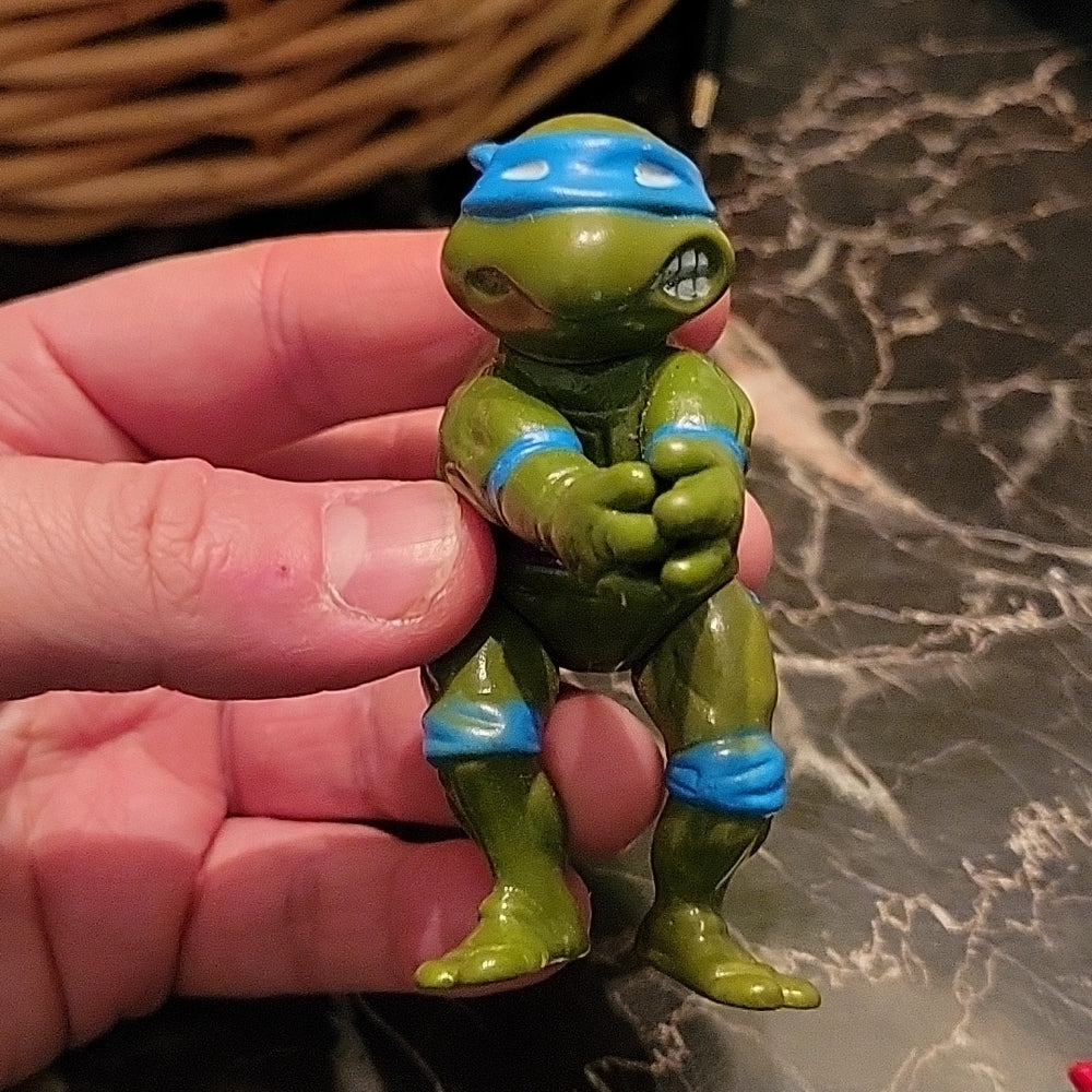 Teenage Mutant Ninja Turtles Leonardo Clip Scaler Vtg 3.5" Figure Tmnt Vintage