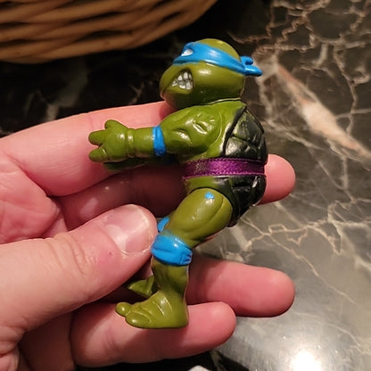 Teenage Mutant Ninja Turtles Leonardo Clip Scaler Vtg 3.5" Figure Tmnt Vintage