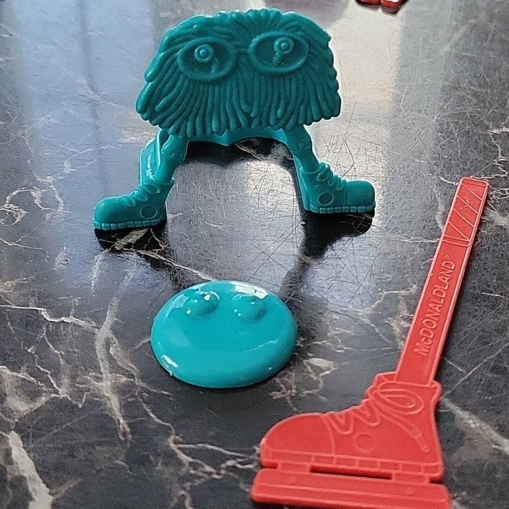 2 Mcdonaldland Hockey Red Fry Guy Mcdonalds 1983 Vintage Premium Teal