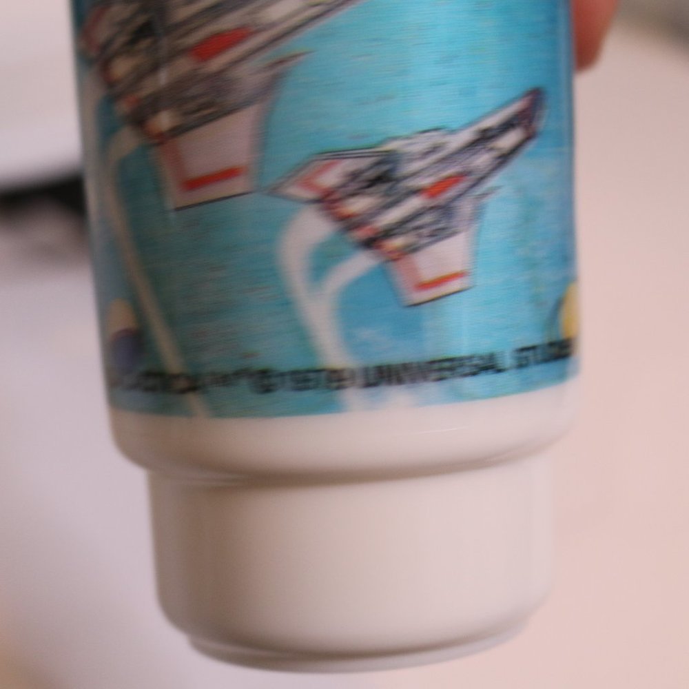 Battlestar Galactica Plastic Cup Vintage 1979 Drinking Glass