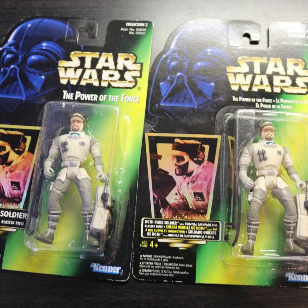 3X Star Wars The Power Of The Force Action Figure Hoth Rebel Soldier 1996 Sealed