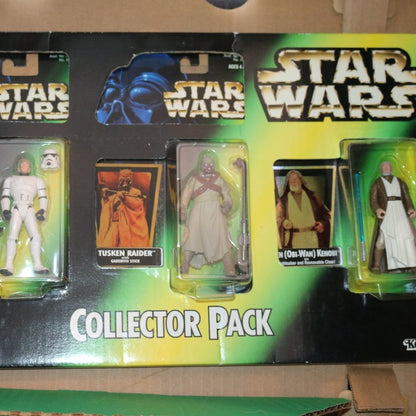 New Nip - Star Wars Figure Collector 3 Pack - Obi Wan, Tusken, Luke Storm Potf O