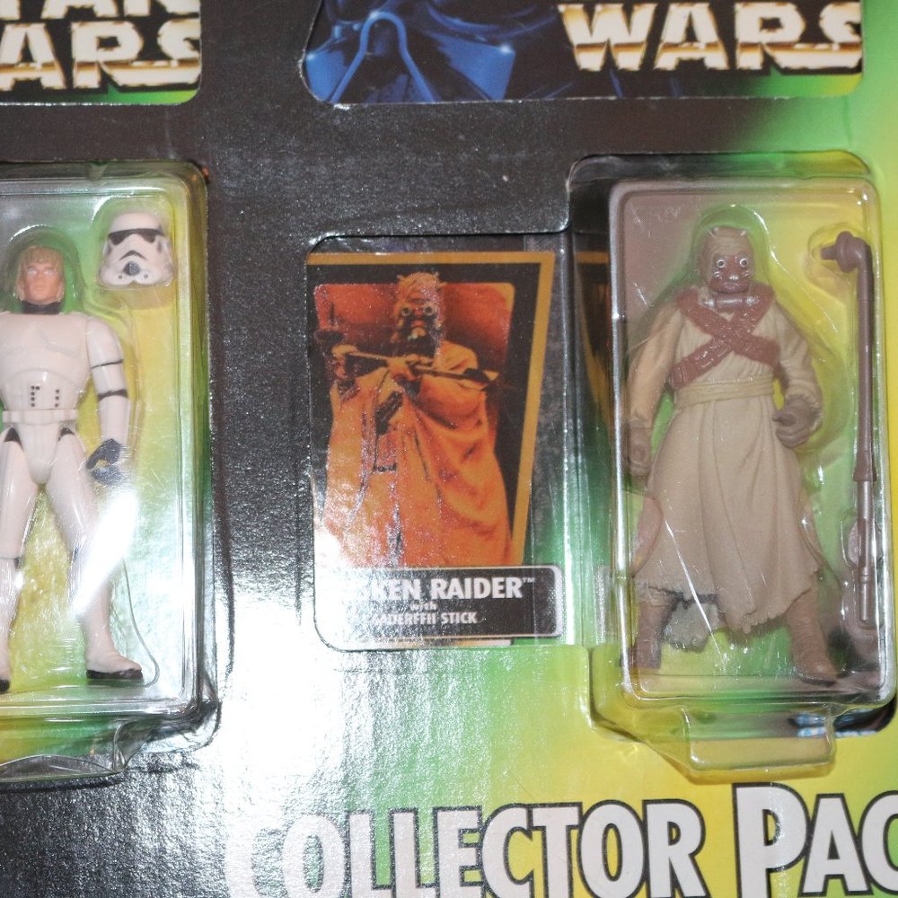 New Nip - Star Wars Figure Collector 3 Pack - Obi Wan, Tusken, Luke Storm Potf O