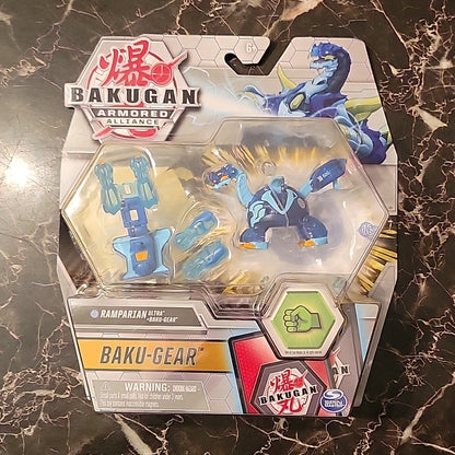 Bakugan Ultra Armored Alliance Ventus Blue Ramparian Transforming Baku-Gear