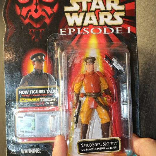 Star Wars Episode 1 Action Figure Hasbro 1999 Naboo Royal Security With Blaster