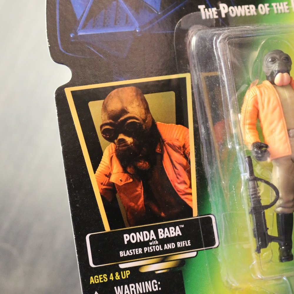 Star Wars Ponda Baba Power Of The Force Ii Green Card Hologram 3.75 Inch Figure